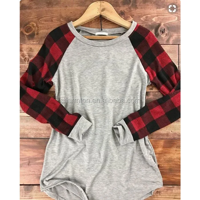 buffalo plaid raglan shirt