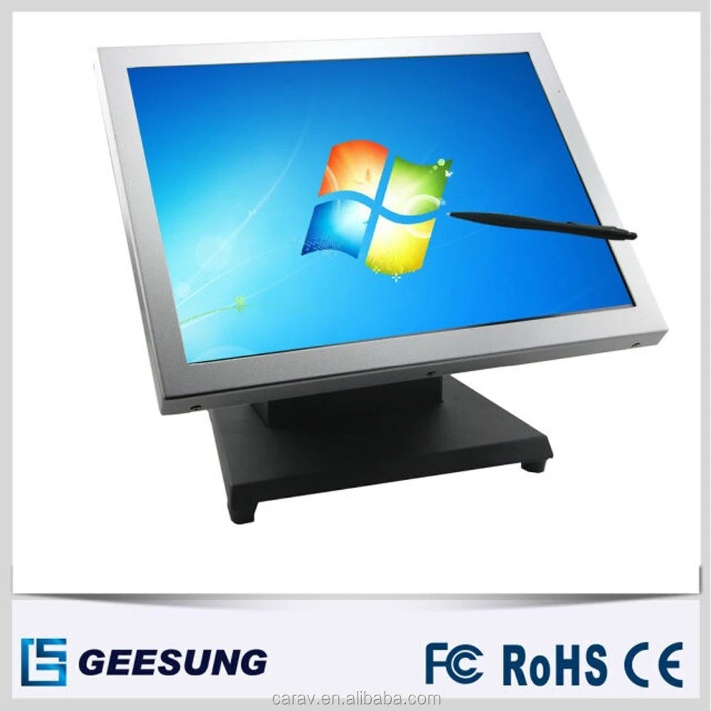 Good quality touch screen 15 inch sliver Aluminum touch screen monitor
