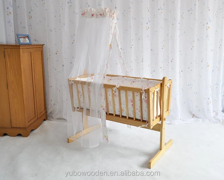 baby wooden cot with swing