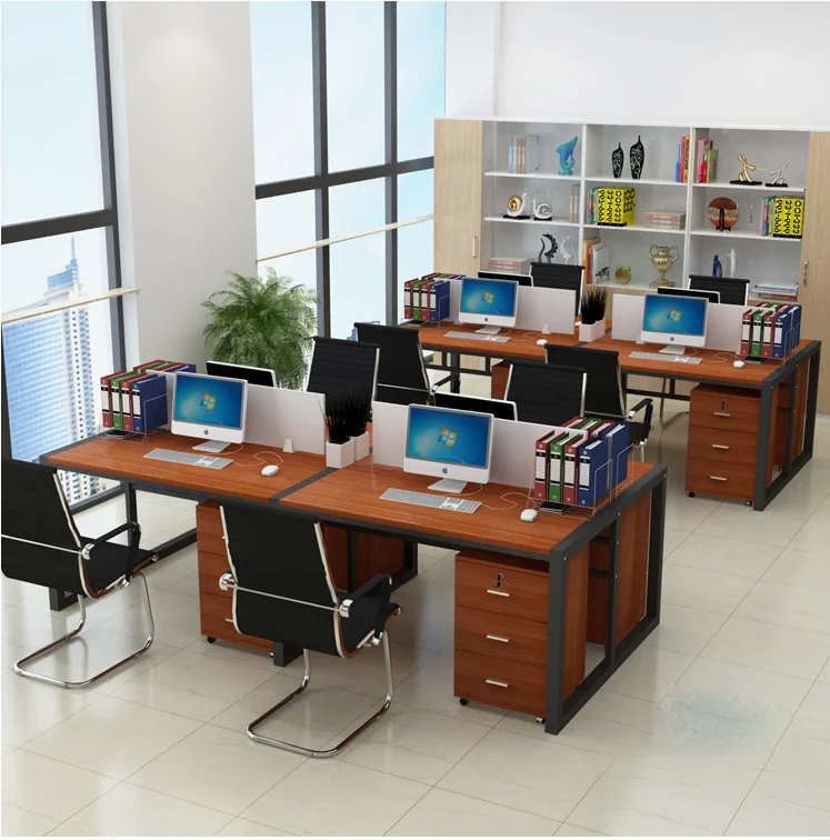 Modern Minimalist Stylish Office Furniture 2 4 6 Seat Work Station ...