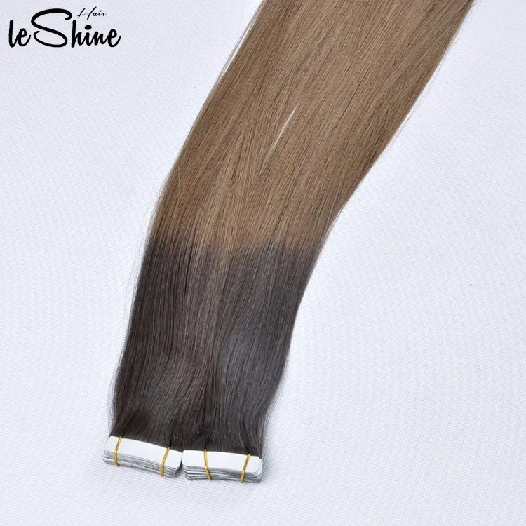 LeShine Seamless Injected Hand-Tied Tape Tape In Human Hair Extension Colored Indian Remy Invisible Hand Tied Tape Hair manufacture