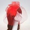 Fashion hair fascinator Veil Feather headbands lace wedding hair accessories for bride