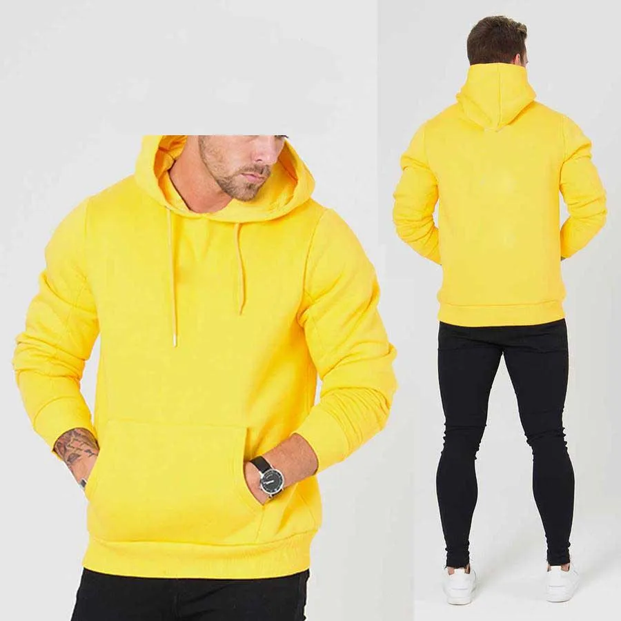 yellow hoodie plain