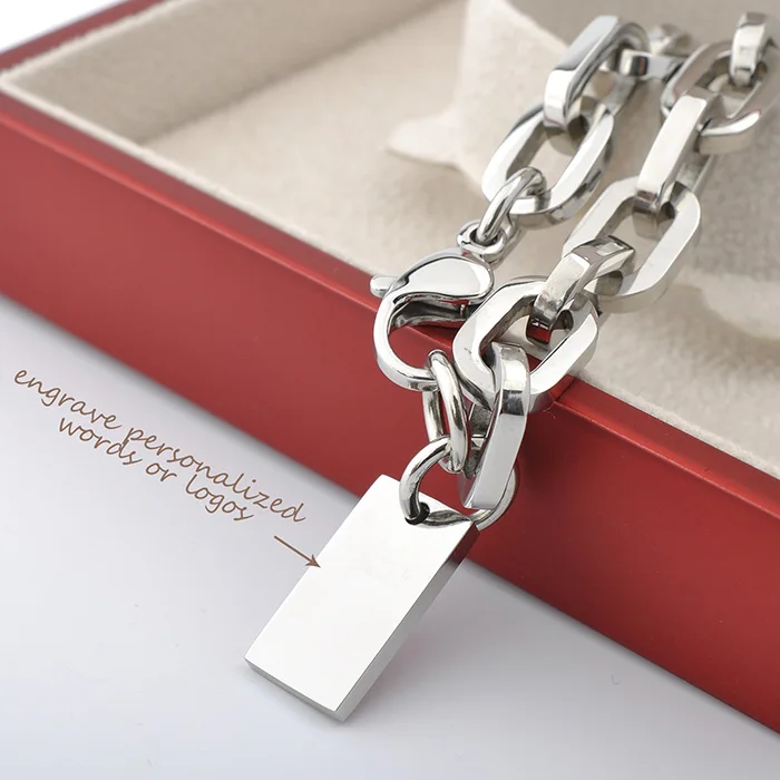 Fashion Jewelry Manufacturer Women's Custom Logo 925 Italian Silver Bracelet