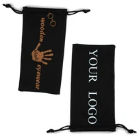 

[wholesale] ZL116 Black Microfiber Cloth Pouch Sunglasses bag