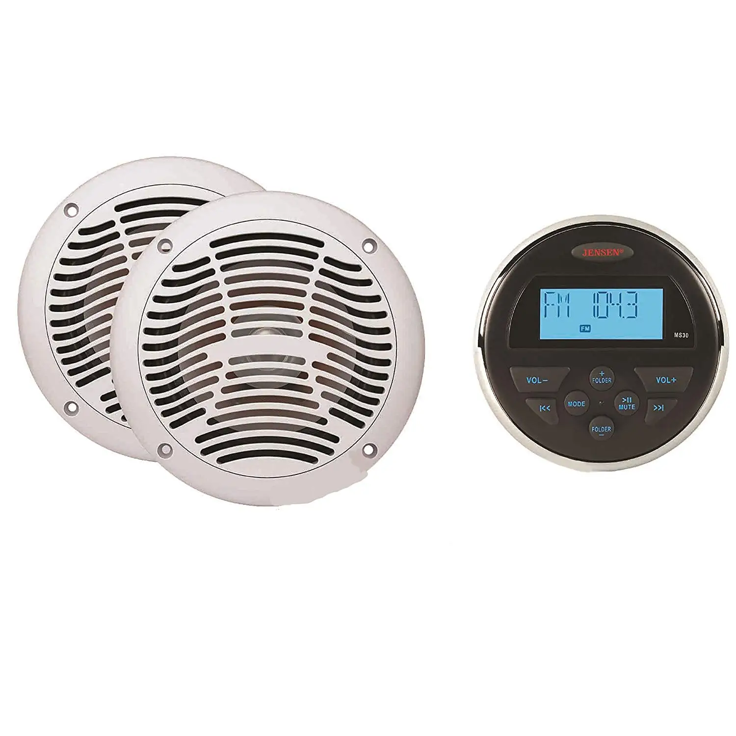 SPEAKERS MARINE STEREO JENSEN SPEAKERS WATERPROOF 6-1//2 BOAT YACHT MSX65R PAIRS