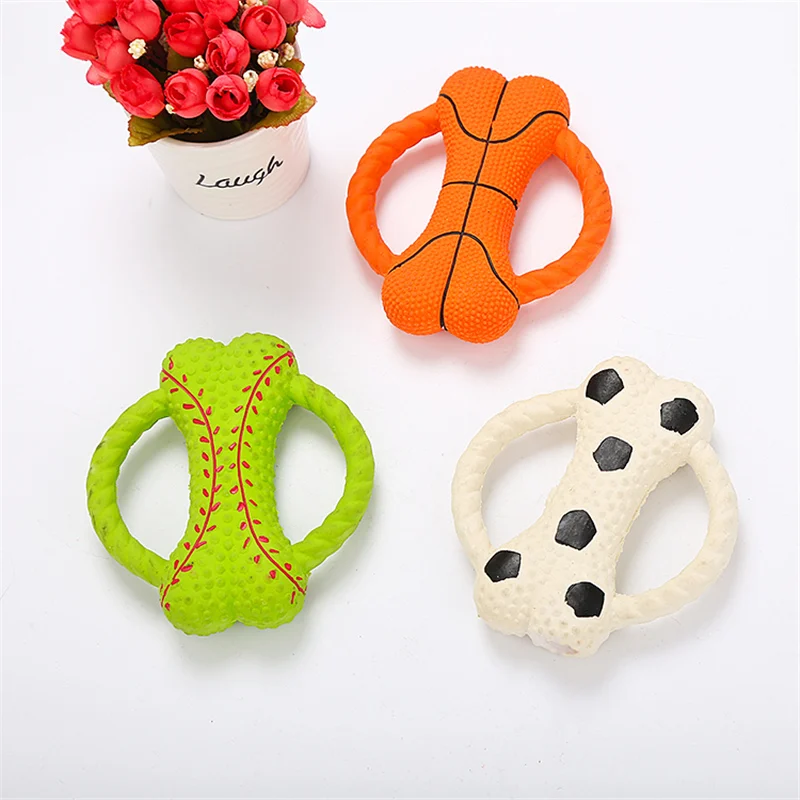 

wholesale interactive Dog ring Toys Pet Training Catch Latex Toys