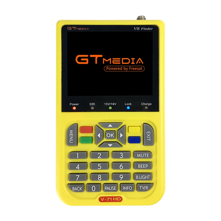

2019 Hot Selling Stocks for Cheap Original GTMEDIA Freesat V8 Finder V-71HD 3.5 inch LCD Digital Satellite Finder, Yellow