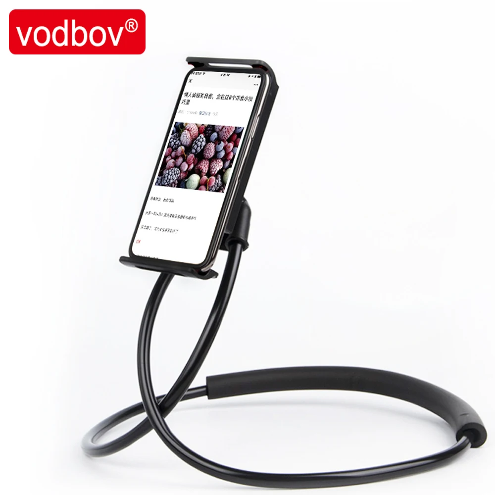 vodbov Universal Cell Phone Holder Lazy Neck Bracket Gooseneck Tablet Free Rotary Mount