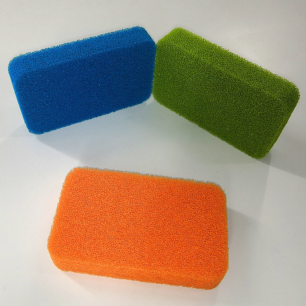 

Easy cleaning silicone Scrubber sponge for kitchen dish, Blue;dark green;orange;green...