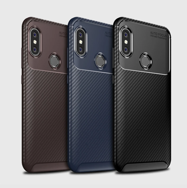 

Carbon Fiber Soft TPU Cell Phone Case for Redmi6pro