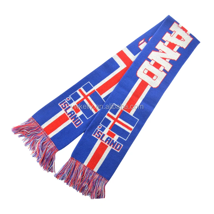 Customize Acrylic Knitted Design England Soccer Scarf Buy Soccer