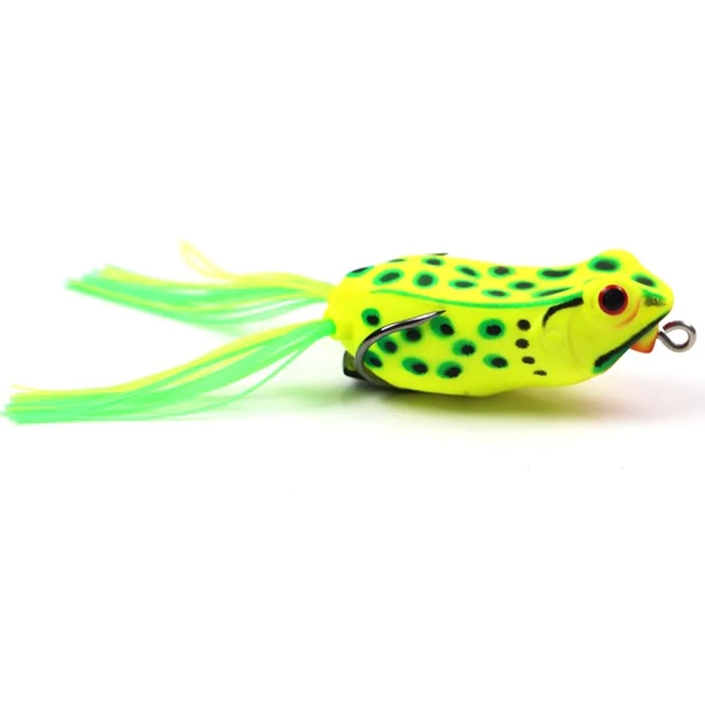 55mm/13g Artifical Plastic Frog Hollow Frog Fishing Lures Soft Topwater ...