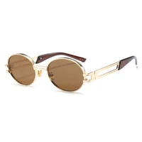 

62016 Superhot Eyewear Retro Vintage Sun glasses Oval Metal Steampunk Sunglasses