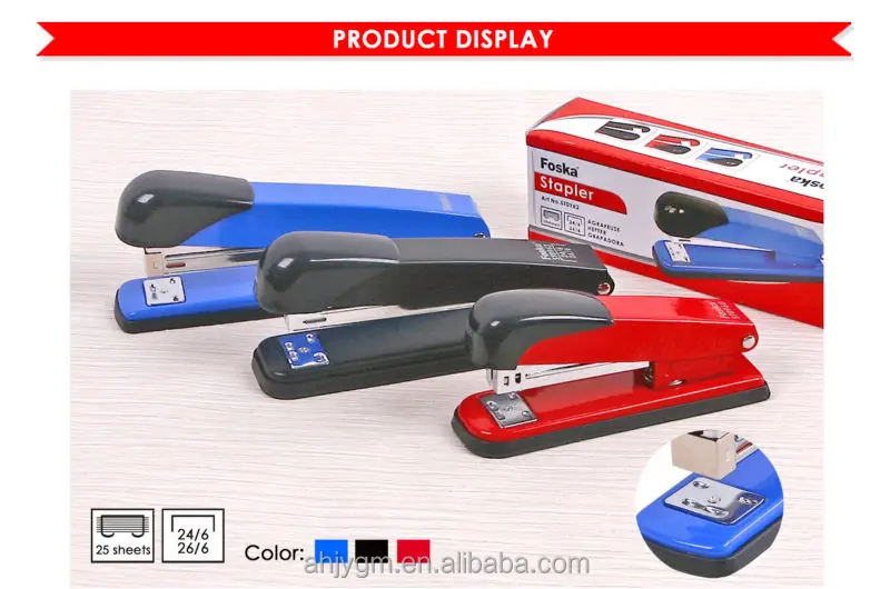 Good quality Metal 24/6 office Stapler, View 24/6 25 Sheets Big