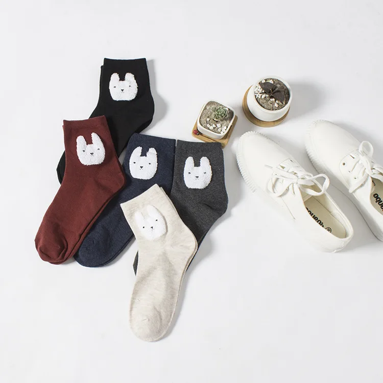 

Hot selling cartoon three-dimensional bunny in the tube women's socks wholesale, Picture shown