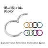 18g 16g 14g 316L Surgical Stainless Steel Hinged Segment Rings Clicker Nose Ring Body Jewelry Piercing