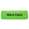 Rectangle Printed Plastic Pin Name Badges With Epoxy Coating