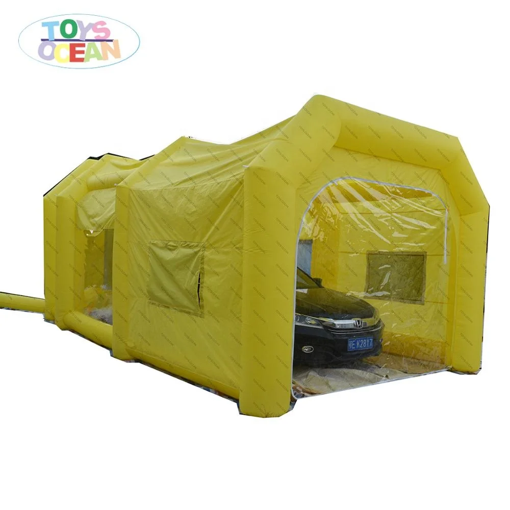 Customized Design Inflatable Mobile Portable Car Paint Spray Baking Booth With Blower And Filter