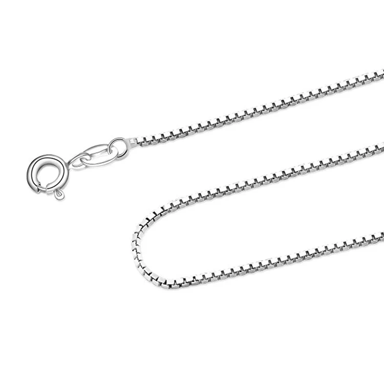 

S925 Pure Sterling Silver 22 Inch Italy Box Chain