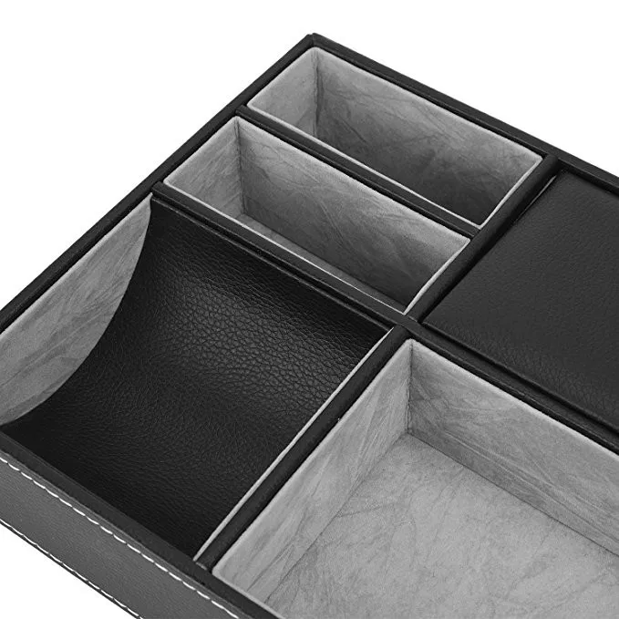 Custom Pu Leather Foldable Valet Tray Organizer For Jewelry - Buy Valet ...