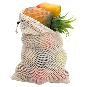 Multi Purpose Reusable Cotton Mesh Produce Bags 100 Organic Drawstring Bag View Gxs Product