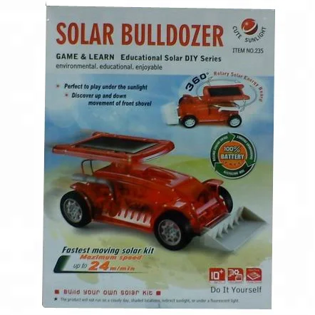 
DIY Educational Solar Powered Construction Truck Toys Bulldozer 