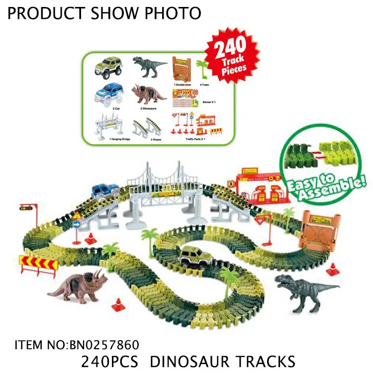 dinosaur double loop track set