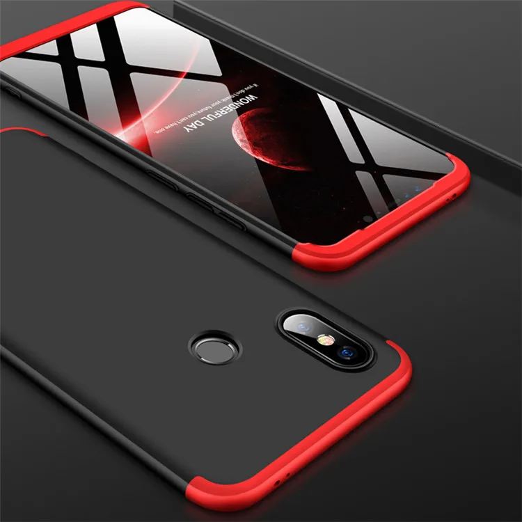

Saiboro Electroplating 3in1 360 Full Protective Phone Cases For Xiaomi Mi 8 SE Hard Cover Case With Tempered Glass, 9 colors
