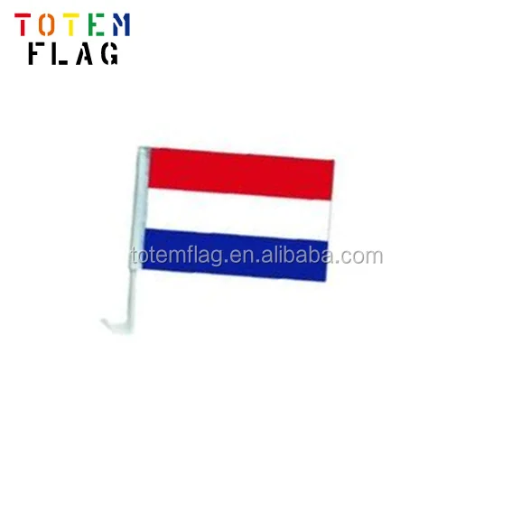 Netherlands Miniature Fabric Hand Held Table Top Desk Flag Polyester 4/" x 6/"