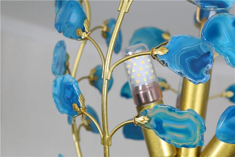 post modern factory price Restaurants Hotels agate commercial led luxury chandelier pendant lighting