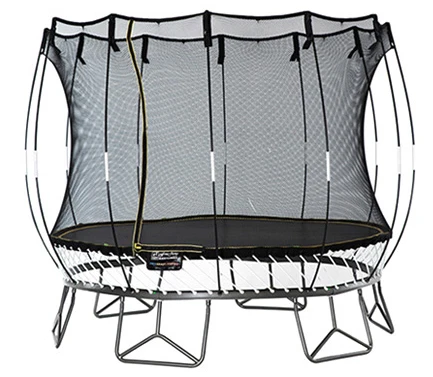 

Soft edge spring free outdoor play ground trampoline with enclosure net