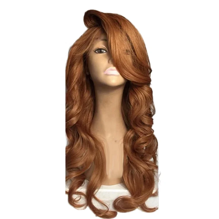 

Honey Brown Color Body Wave Peruvian Virgin Human Hair Lace Front Wigs For Black Women