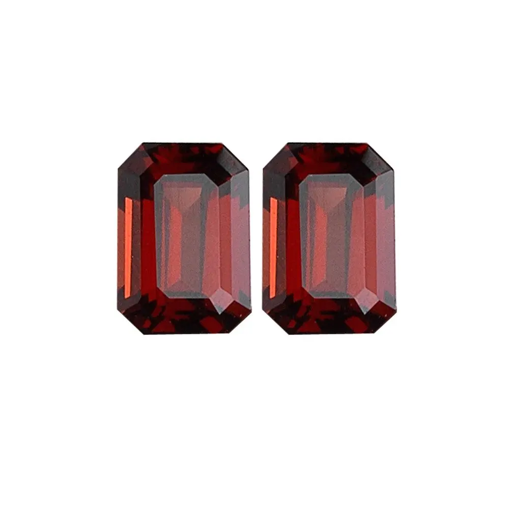 3.80-4.00 Cts of 8x6 mm AAA Emerald Mozambique Garnet ( 2 pcs ) Loose Gemstones