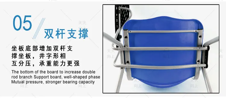 Stacking Tablet Chair Children Study Chair with Writing Tablet Metal Chair for Student