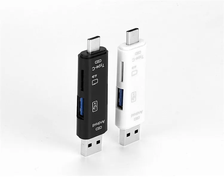DKQ05 3 in 1 USB 2.0& Type C & Micro USB OTG TF Memory Multi Magnetic Card Reader for Samsung Huawei - ANKUX.COM