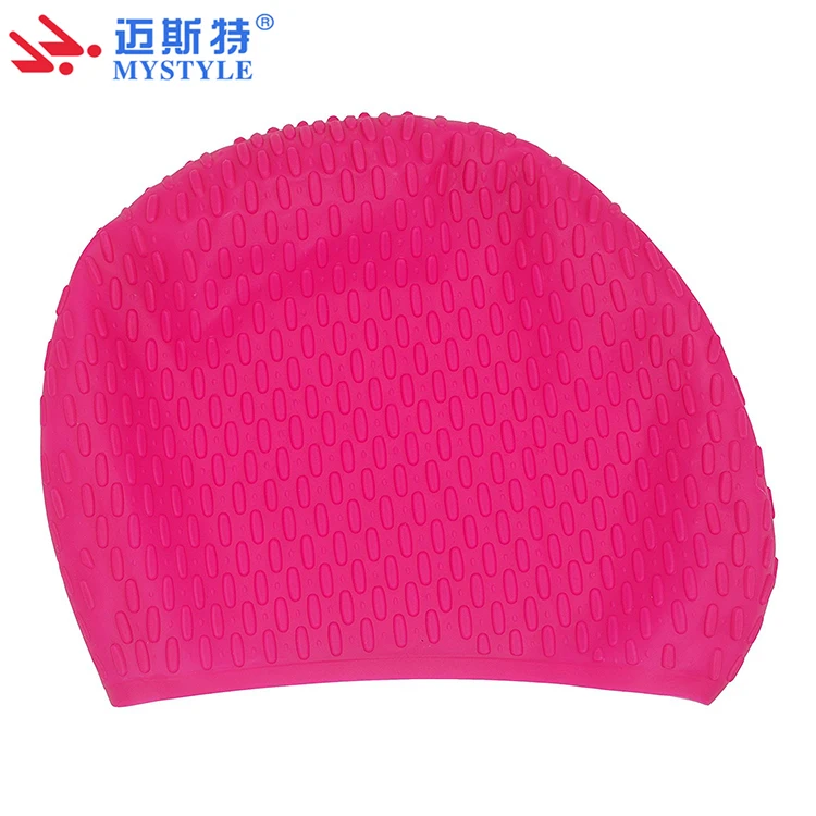 Silicone swim cap