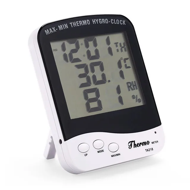 

Portable Digital Mini Max Min Temperature LCD Warehouse Thermometer Hygrometer wall mounted thermo hygrometer temperature, White