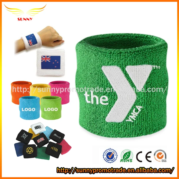 Soft Cotton Material Woven Label Logo Custom Wrist Sweatbands Buy