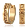 Luxury Citrine Pave Gemstone Jewelry Tanishq Diamend Men Hoop Earring