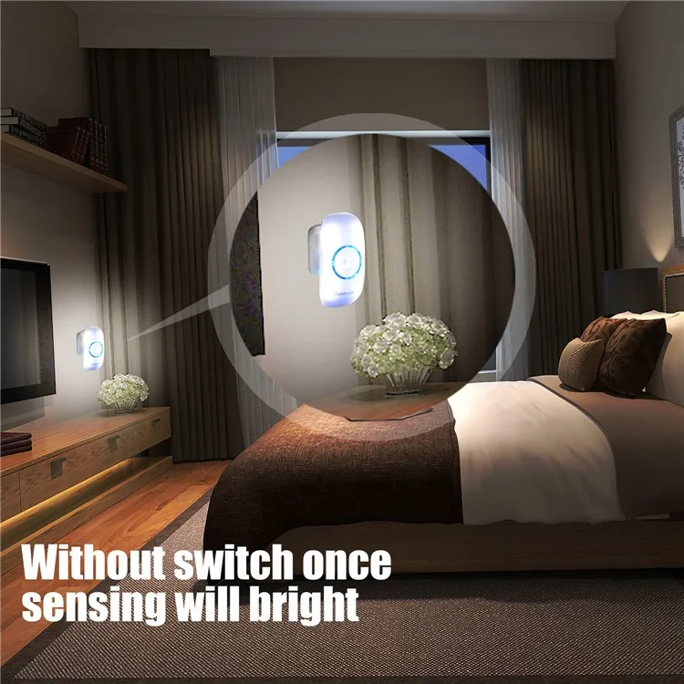 super bright plug in pir motion sensor led night light