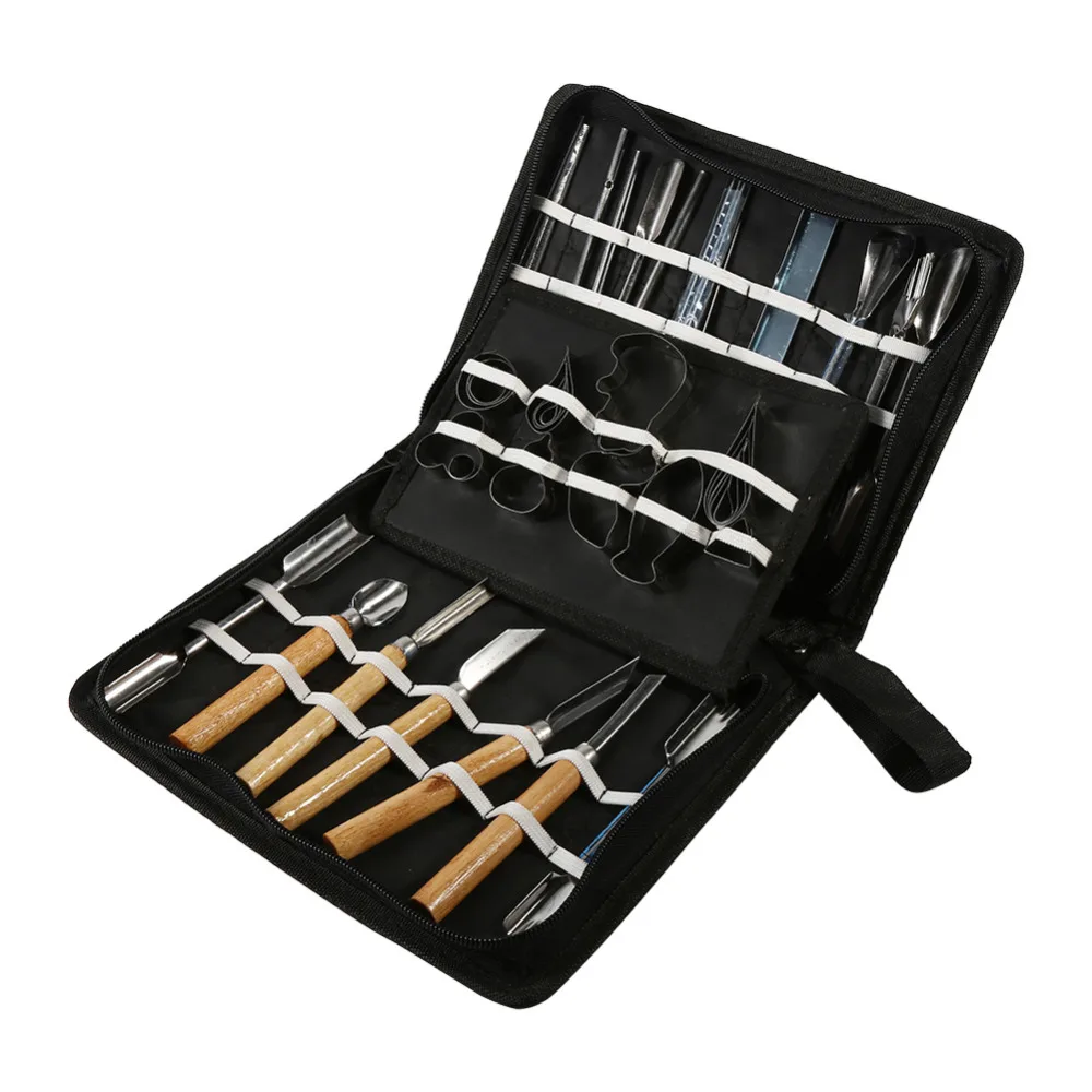 

1 Set Carving Tools Kit For Kitchen Cutting Tools 46Pcs Portable Vegetable Fruit Food Chisel Chrome Steel Food Carving Knife