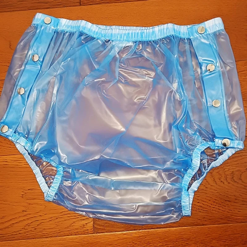 PVC incontinence diaper pants rubber pants adult baby blue