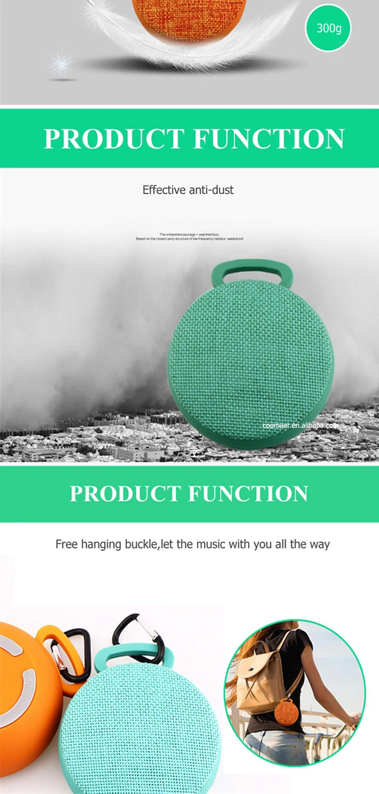 Low Price 3 Watt Round Portable Outdoor Bluetooth Mini Bluetooh Speaker with TF Card slot - ANKUX.COM