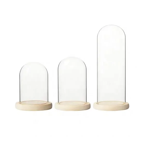 

Wholesale Cheap Unique Design Bell jars Glass Domes with base, Transparent