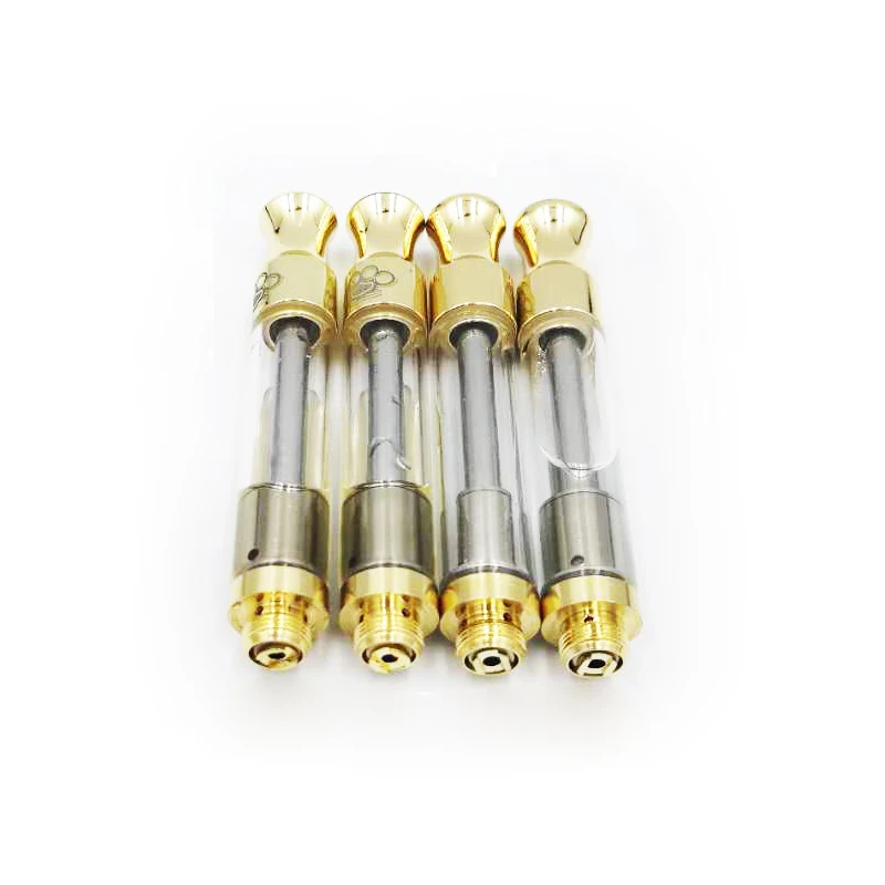 

Extract vaporizer oil cbd 24k gold glass Empty brass knuckless cartridge