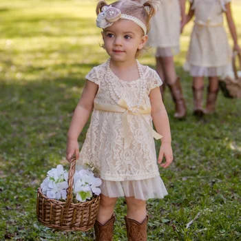 country wedding flower girl dresses