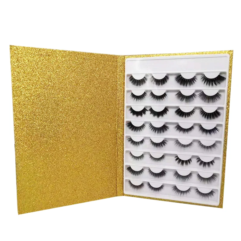 

wholesale private label 3d mink lashes handmade mink lashes packaging mink eyelash book, Natural black