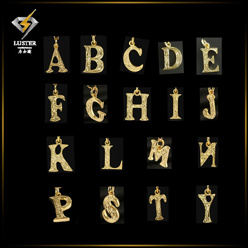 

Letter Series Gold Letters A B C D K R Unisex Pendant Necklace Gold Plated Jewelry FREE SHIPPING