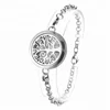 Tree Aromatherapy Diffuser Locket Bracelet 316L Stainless Steel Bangle Magnetic Randomly Send 5pcs Oil Pads as Gift VA-550